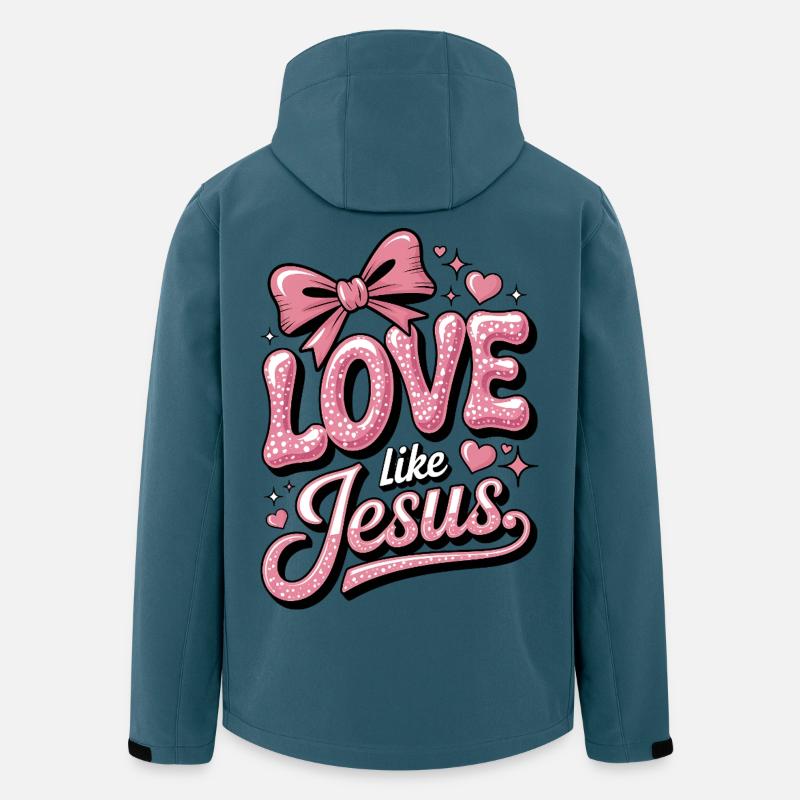 Love Like Jesus - Recycelte Männer Softshell-Jacke von Stanley/Stella - Dunkles Petrol