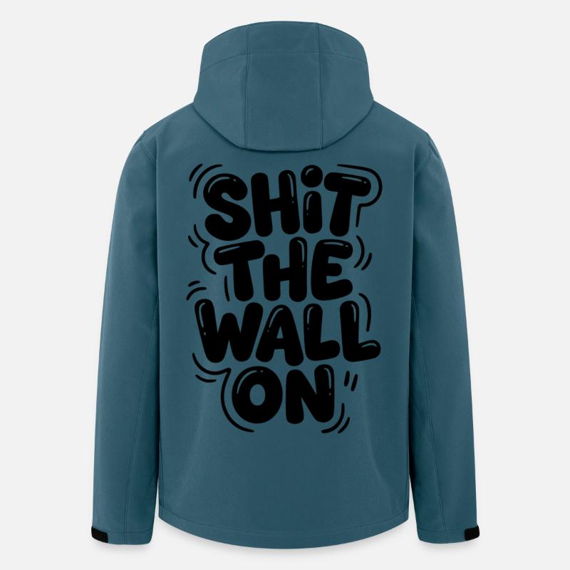 Arrête le mur - Veste softshell homme en polyester recyclé Stanley/Stella - bleu pétrole foncé