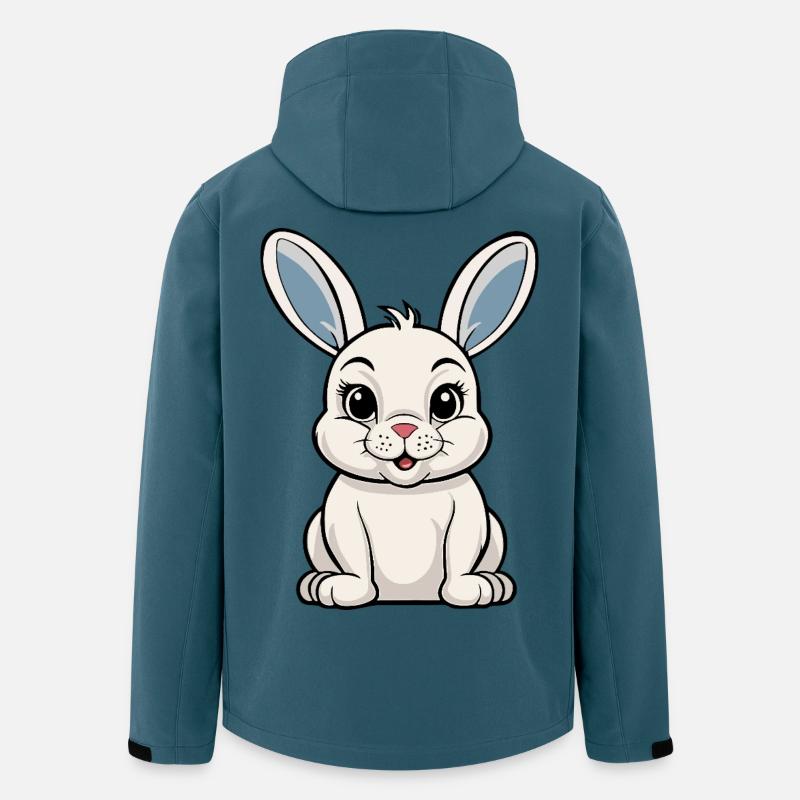 Lapin blanc - Veste softshell homme en polyester recyclé Stanley/Stella - bleu pétrole foncé