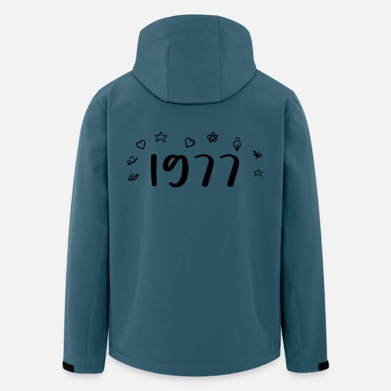 1977 Jubiläum 1977 Retro 1977 - Recycelte Männer Softshell-Jacke von Stanley/Stella - Dunkles Petrol