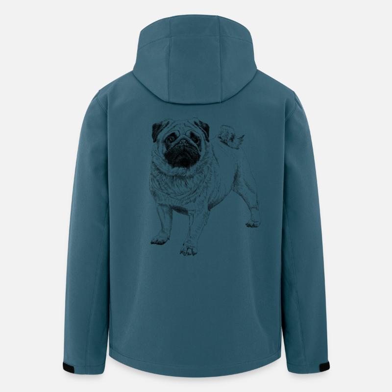 Mops - Recycelte Männer Softshell-Jacke von Stanley/Stella - Dunkles Petrol
