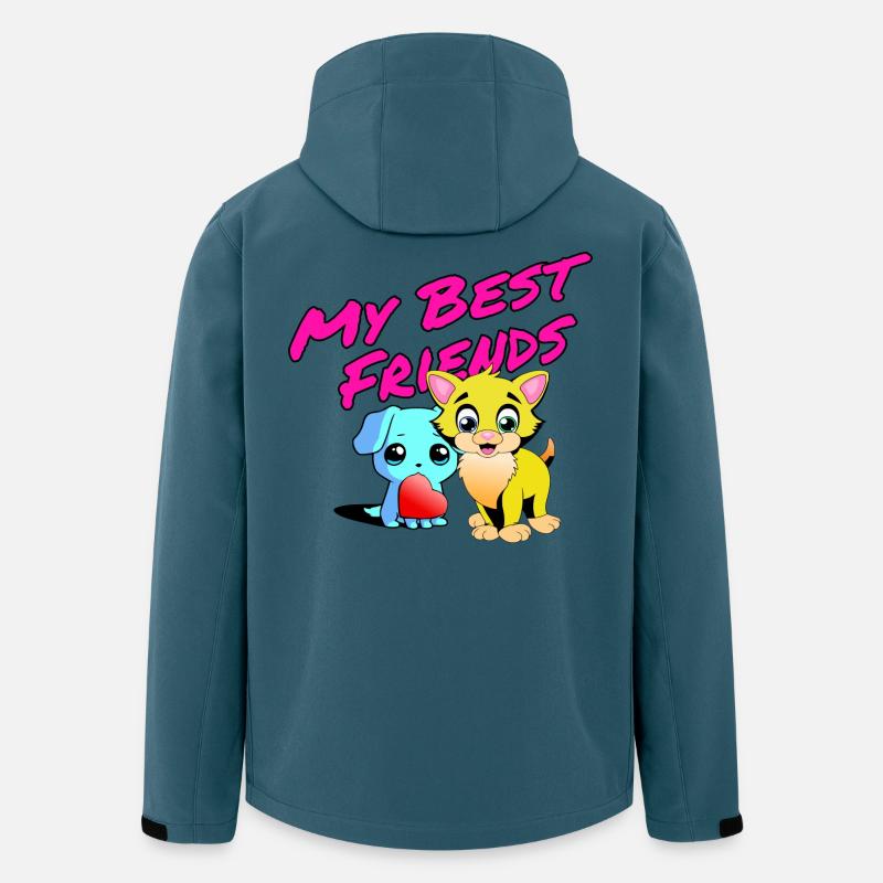 Meine Besten Freunde - Recycelte Männer Softshell-Jacke von Stanley/Stella - Dunkles Petrol