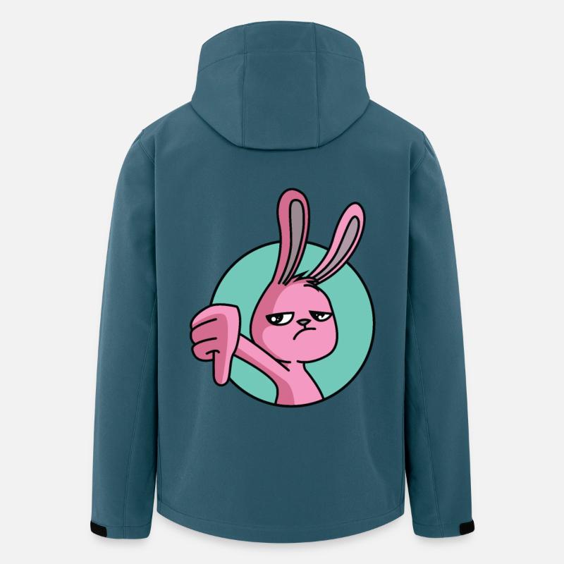 Hase Daumen Runter - Recycelte Männer Softshell-Jacke von Stanley/Stella - Dunkles Petrol
