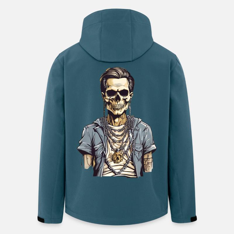Coole Skelett - Recycelte Männer Softshell-Jacke von Stanley/Stella - Dunkles Petrol