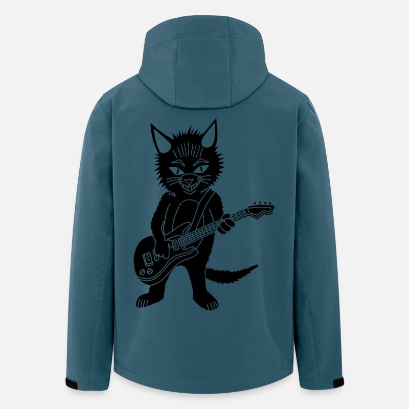 Gitarrist der schwarzen Katze - Recycelte Männer Softshell-Jacke von Stanley/Stella - Dunkles Petrol