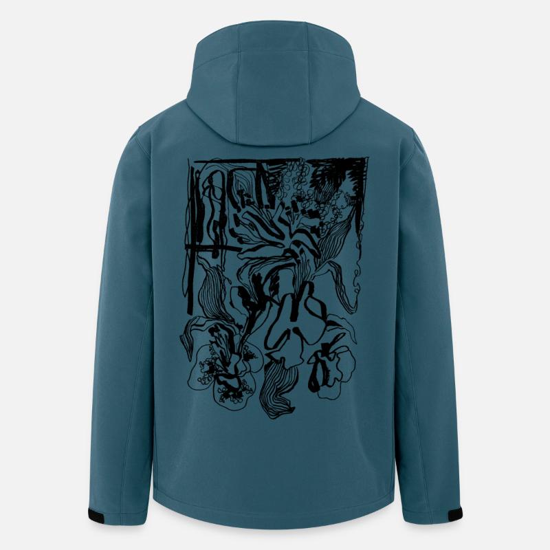 BLUMEN - Recycelte Männer Softshell-Jacke von Stanley/Stella - Dunkles Petrol