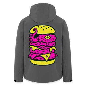 Monster Burger dans le style Pop Art - Veste softshell homme en polyester recyclé Stanley/Stella - bleu pétrole foncé - Dos - AI Model Male 185 light (185cm)
