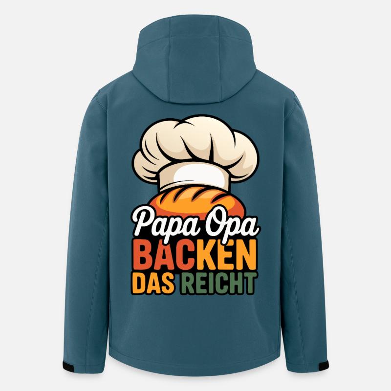 Papa Opa Backen Das Reicht - Recycelte Männer Softshell-Jacke von Stanley/Stella - Dunkles Petrol