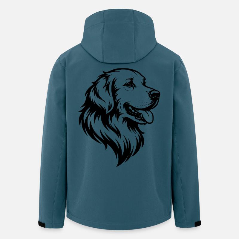 Golden Retriever - Recycelte Männer Softshell-Jacke von Stanley/Stella - Dunkles Petrol