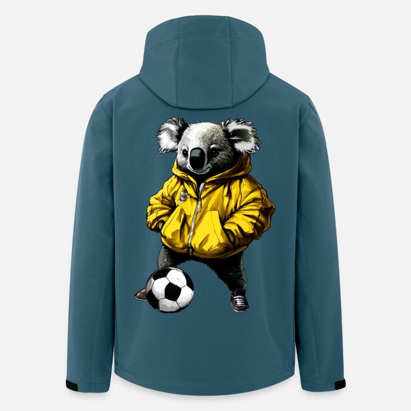 Fussball Koala - Recycelte Männer Softshell-Jacke von Stanley/Stella - Dunkles Petrol