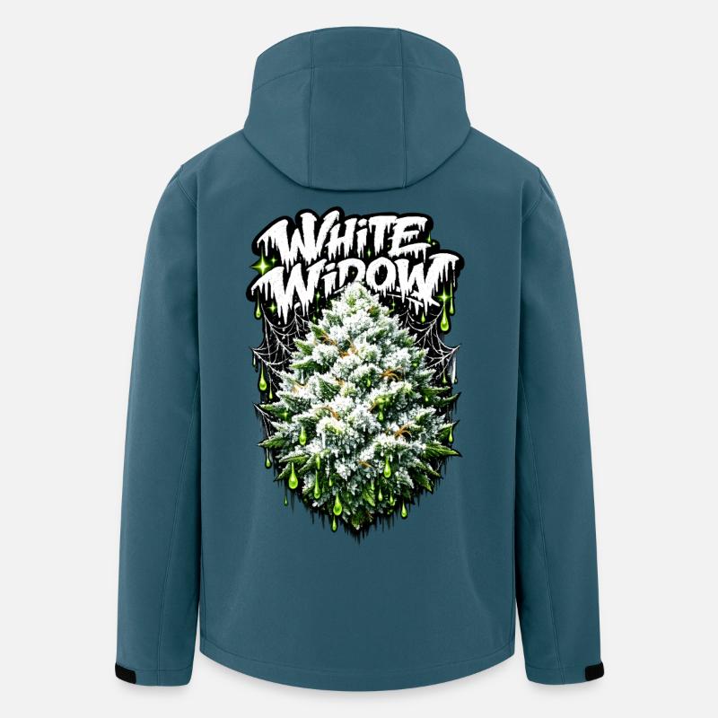 White Widow Cannabis Graffiti-Druck - Recycelte Männer Softshell-Jacke von Stanley/Stella - Dunkles Petrol