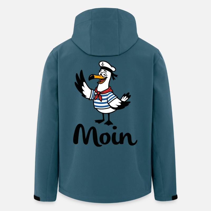 Möwe Moin Matrose - Recycelte Männer Softshell-Jacke von Stanley/Stella - Dunkles Petrol