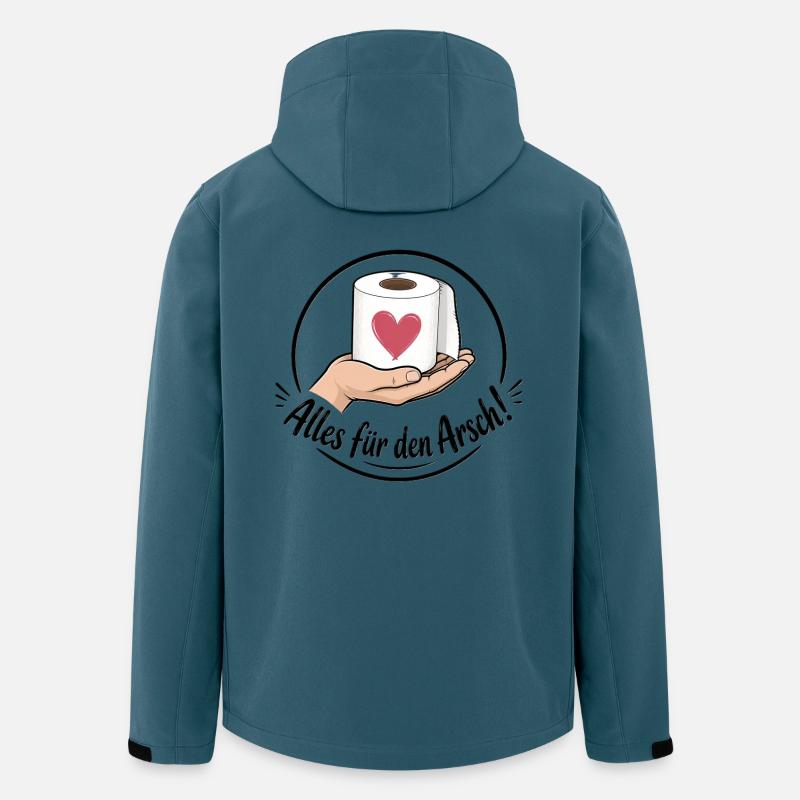 arsch - Recycelte Männer Softshell-Jacke von Stanley/Stella - Dunkles Petrol