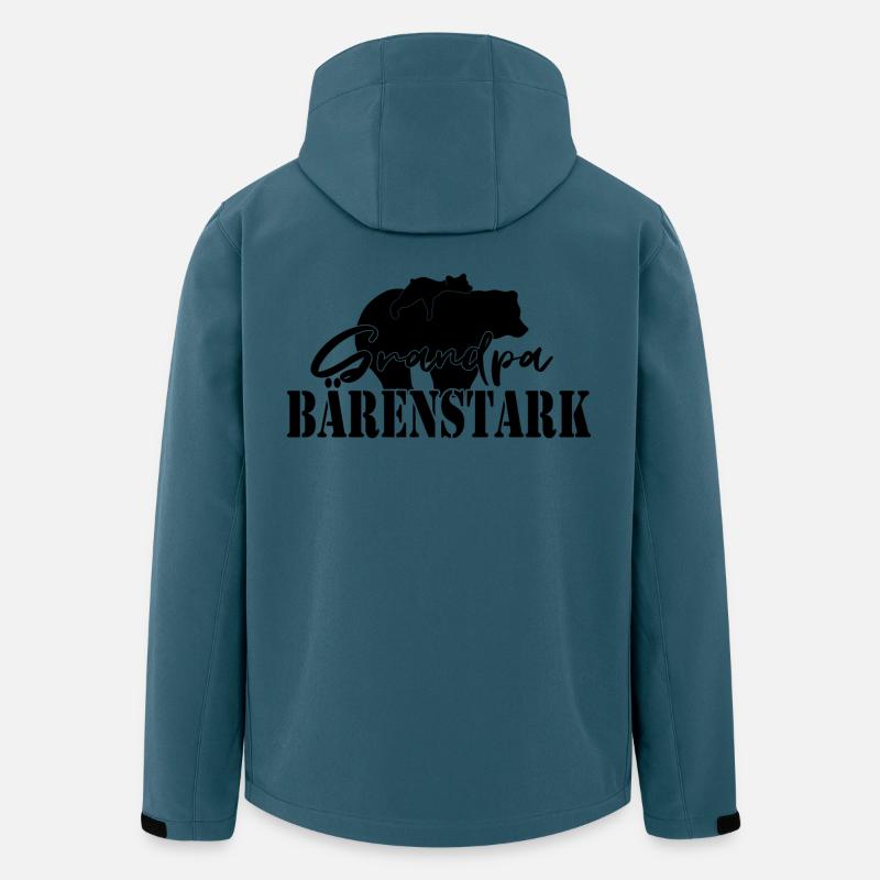 Grandpa bärenstark Geschenk - Recycelte Männer Softshell-Jacke von Stanley/Stella - Dunkles Petrol