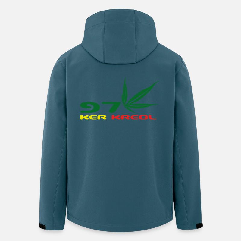 Design Cannabis Leaf Afrika - Recycelte Männer Softshell-Jacke von Stanley/Stella - Dunkles Petrol