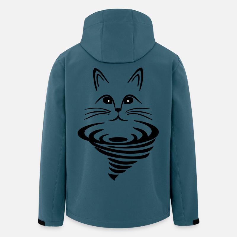 Katze auf Strudel - Recycelte Männer Softshell-Jacke von Stanley/Stella - Dunkles Petrol