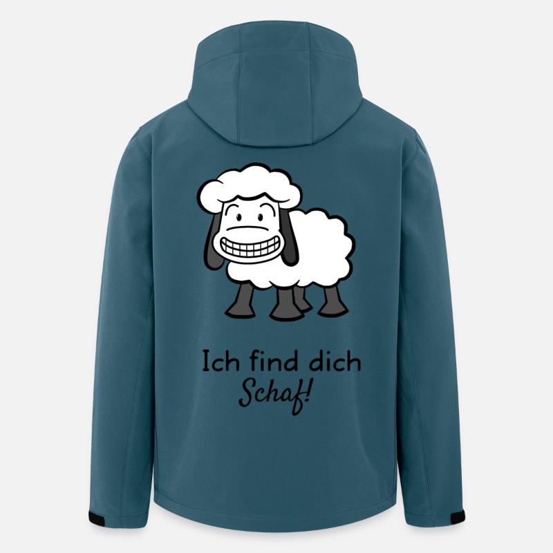Ich find dich Schaf! - Recycelte Männer Softshell-Jacke von Stanley/Stella - Dunkles Petrol