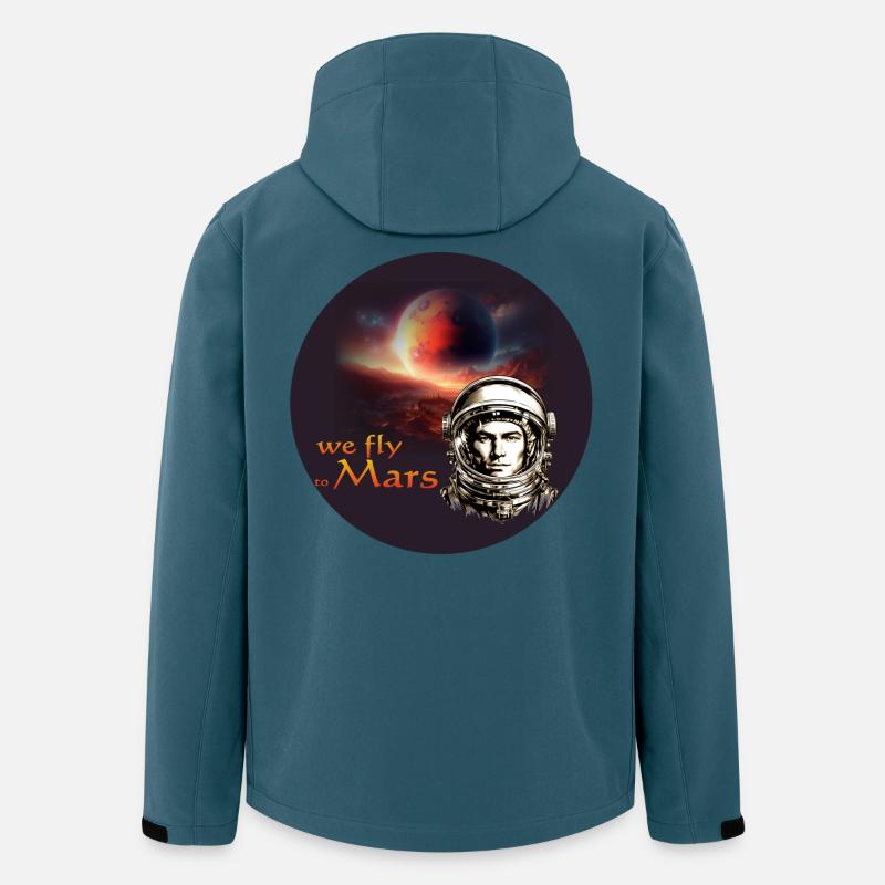 Mars Flight Retro Astronaut - Men’s Recycled Softshell Jacket by Stanley/Stella - stargazer