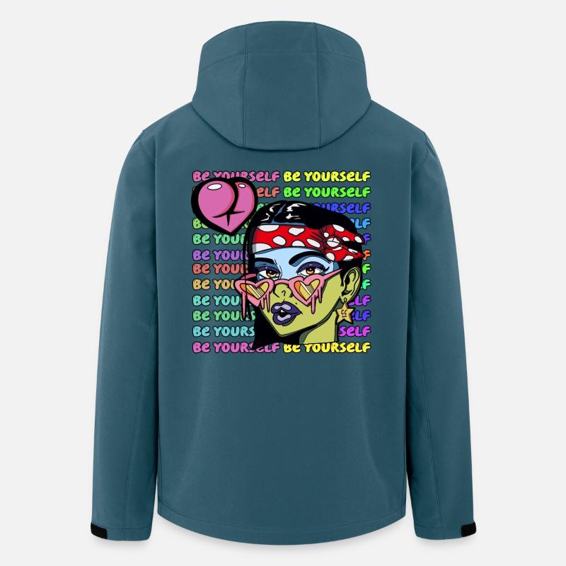 Seien Sie Sie selbst - Recycelte Männer Softshell-Jacke von Stanley/Stella - Dunkles Petrol