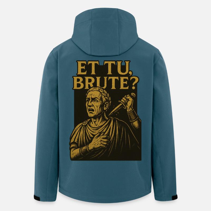 Et tu brute? - Recycelte Männer Softshell-Jacke von Stanley/Stella - Dunkles Petrol
