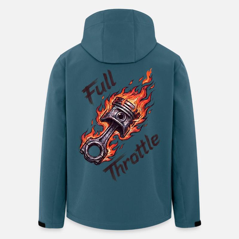 Piston à pleine accélération - Veste softshell homme en polyester recyclé Stanley/Stella - bleu pétrole foncé