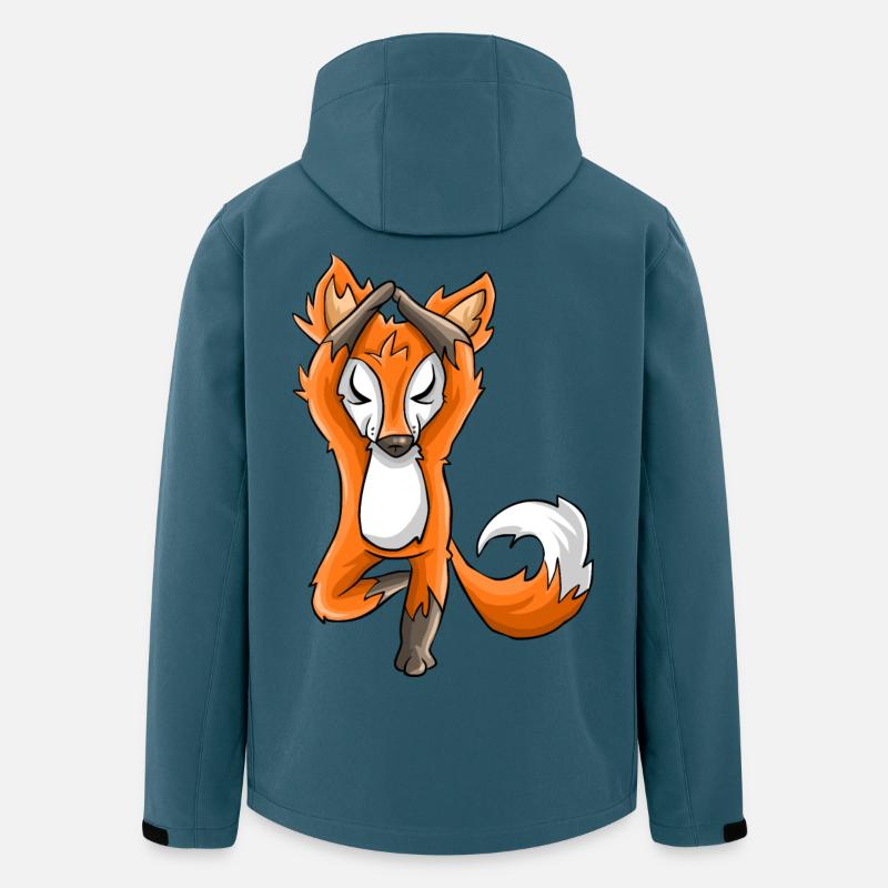 Yoga Fuchs - Recycelte Männer Softshell-Jacke von Stanley/Stella - Dunkles Petrol