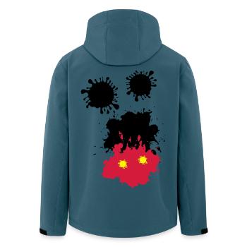 Mouse taches - Veste softshell homme en polyester recyclé Stanley/Stella - bleu pétrole foncé - Dos - AI Model Male 185 light (185cm)