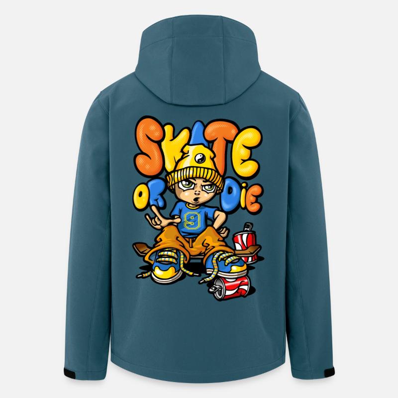 Skate and graffitis - Recycelte Männer Softshell-Jacke von Stanley/Stella - Dunkles Petrol