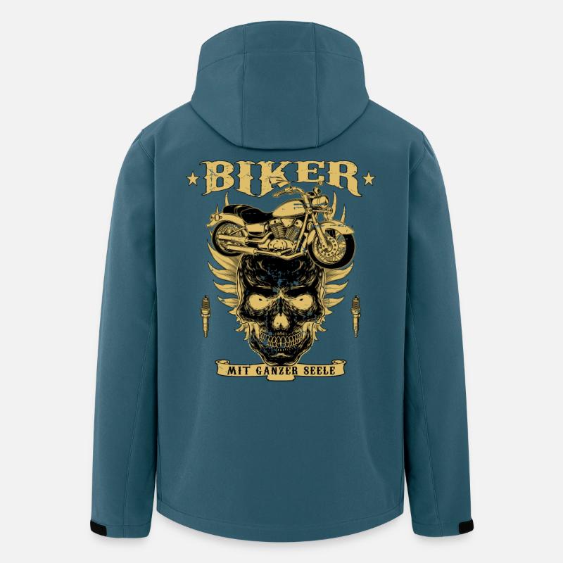 Motorradfahrer - Recycelte Männer Softshell-Jacke von Stanley/Stella - Dunkles Petrol
