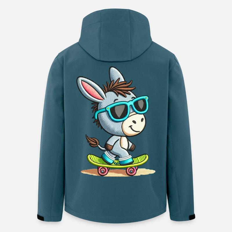 Coole Skater-Esel-T-Shirt - Recycelte Männer Softshell-Jacke von Stanley/Stella - Dunkles Petrol
