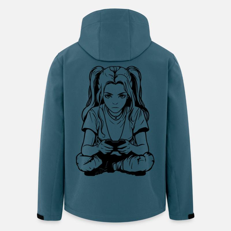 Gamer Mädchen - Recycelte Männer Softshell-Jacke von Stanley/Stella - Dunkles Petrol