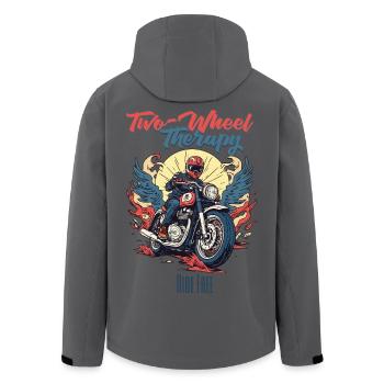 Thérapie à deux roues - Veste softshell homme en polyester recyclé Stanley/Stella -  - Dos - AI Model Male 185 light (185cm)
