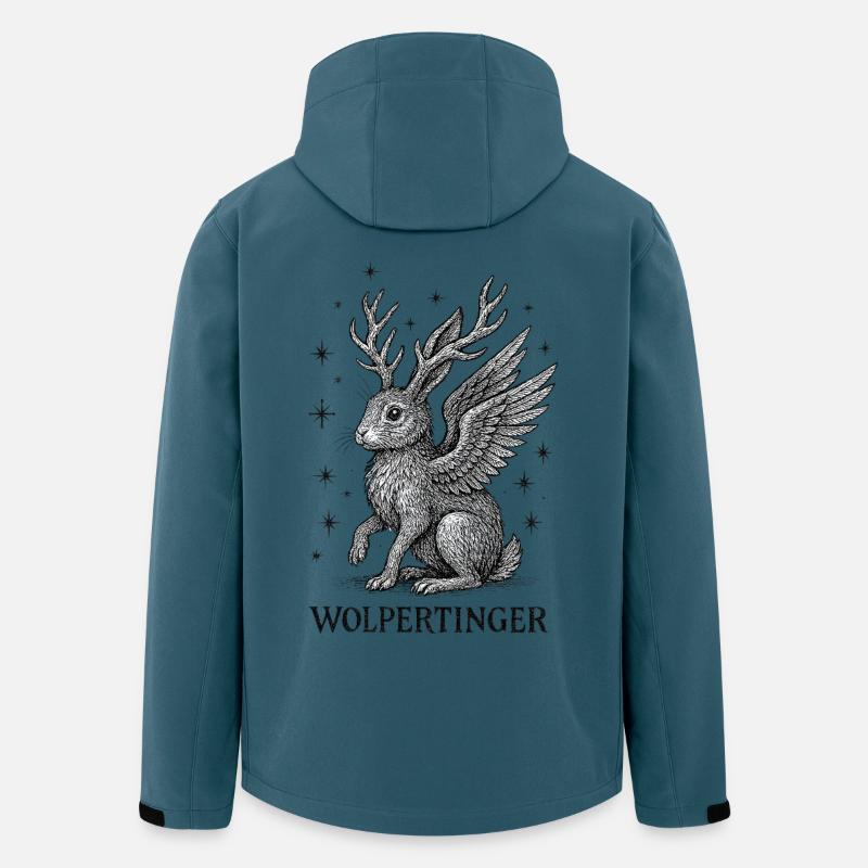 Créature mythique - Le Wolpertinger - Veste softshell homme en polyester recyclé Stanley/Stella - bleu pétrole foncé