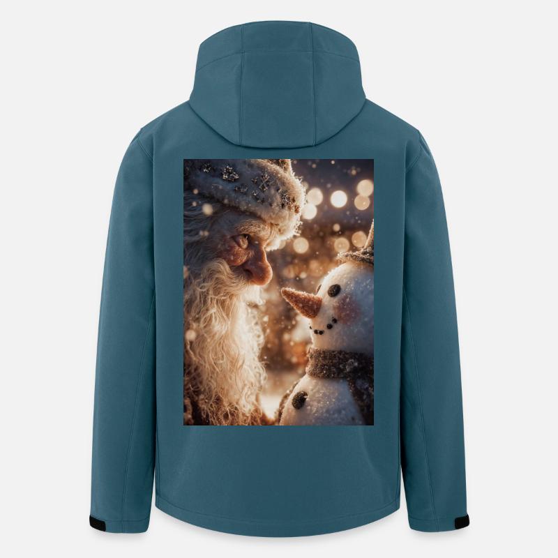 Snowbound Santa und Schneemann - Recycelte Männer Softshell-Jacke von Stanley/Stella - Dunkles Petrol