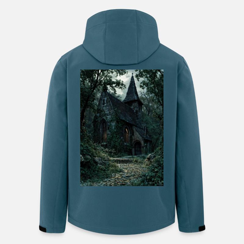 Moonlit Forest Chapel - Men’s Recycled Softshell Jacket by Stanley/Stella - stargazer