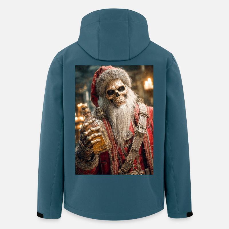 Skelett-Weihnachtsmann im Glut-Gorefest - Recycelte Männer Softshell-Jacke von Stanley/Stella - Dunkles Petrol