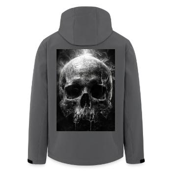 Cracked Skull in Smoky Haze - Men’s Recycled Softshell Jacket by Stanley/Stella - stargazer - Back - AI Model Male 185 light (185cm)