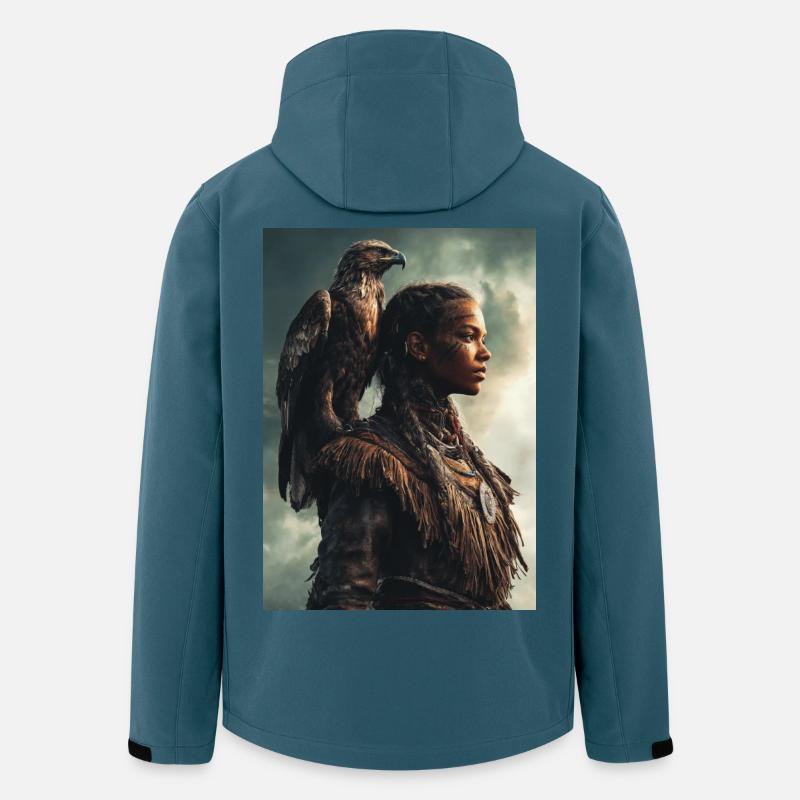 Adler-Geist-Krieger - Recycelte Männer Softshell-Jacke von Stanley/Stella - Dunkles Petrol
