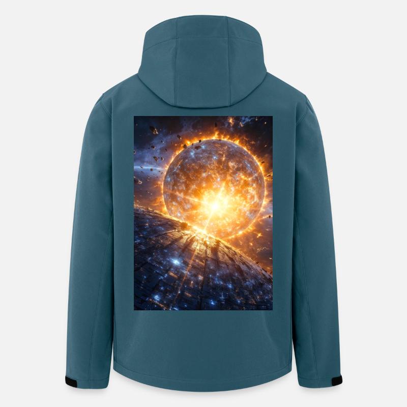Solar Cataclysm Over Neon Dreadnought - Men’s Recycled Softshell Jacket by Stanley/Stella - stargazer