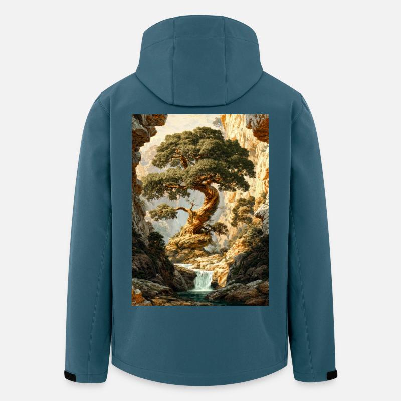 Arbre ancien à Canyon Falls - Veste softshell homme en polyester recyclé Stanley/Stella - bleu pétrole foncé