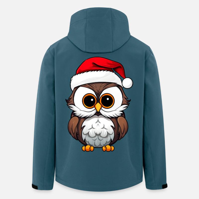 Eulen Weihnachten - Recycelte Männer Softshell-Jacke von Stanley/Stella - Dunkles Petrol