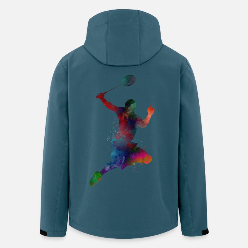 Badminton-Sportkunst #badminton - Recycelte Männer Softshell-Jacke von Stanley/Stella - Dunkles Petrol
