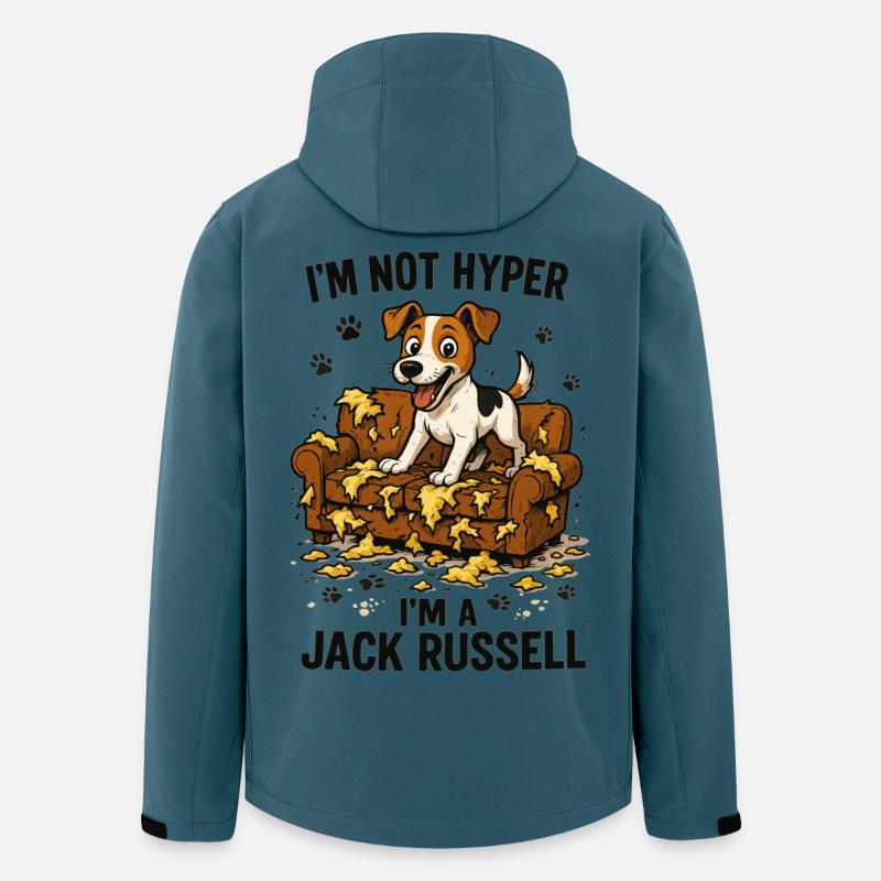 Jack Russell Terrier Funny Hyperactive Gift - Men’s Recycled Softshell Jacket by Stanley/Stella - stargazer