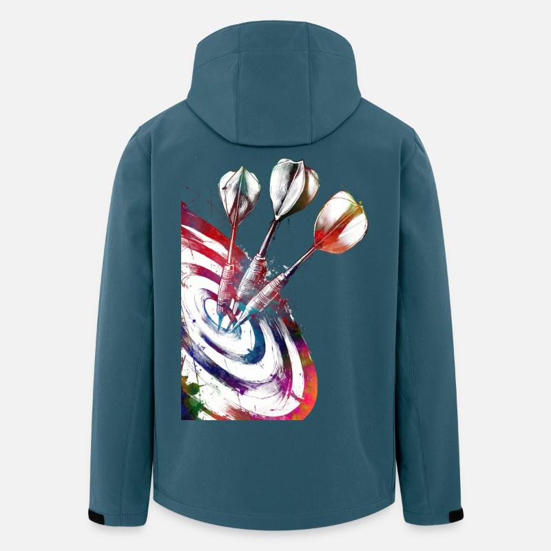 Jeux de fléchettes #darts #sport - Veste softshell homme en polyester recyclé Stanley/Stella - bleu pétrole foncé