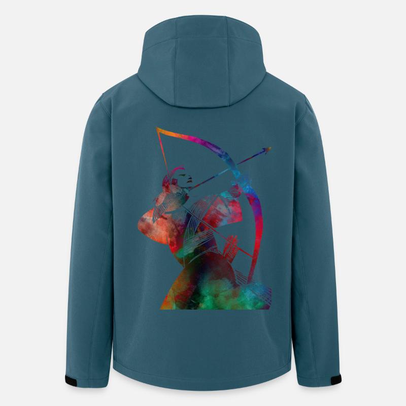 Bogenschießsportkunst #archery - Recycelte Männer Softshell-Jacke Discoverer von Stanley/Stella - Dunkles Petrol