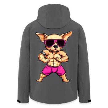 Fitness Chihuahua - Recycelte Männer Softshell-Jacke von Stanley/Stella - Dunkles Petrol - Hinten - AI Model Male 185 light (185cm)