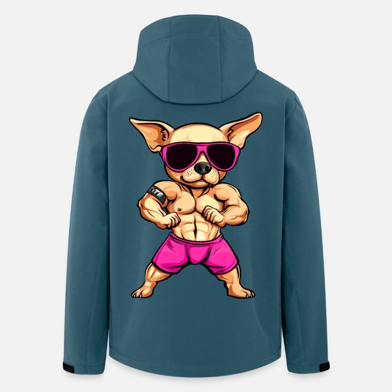 Fitness Chihuahua - Recycelte Männer Softshell-Jacke von Stanley/Stella - Dunkles Petrol