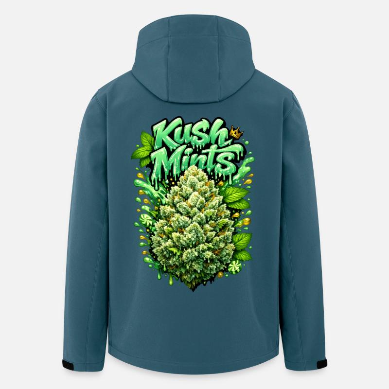 Kush Mints Graffiti Bud Print - Men’s Recycled Softshell Jacket by Stanley/Stella - stargazer