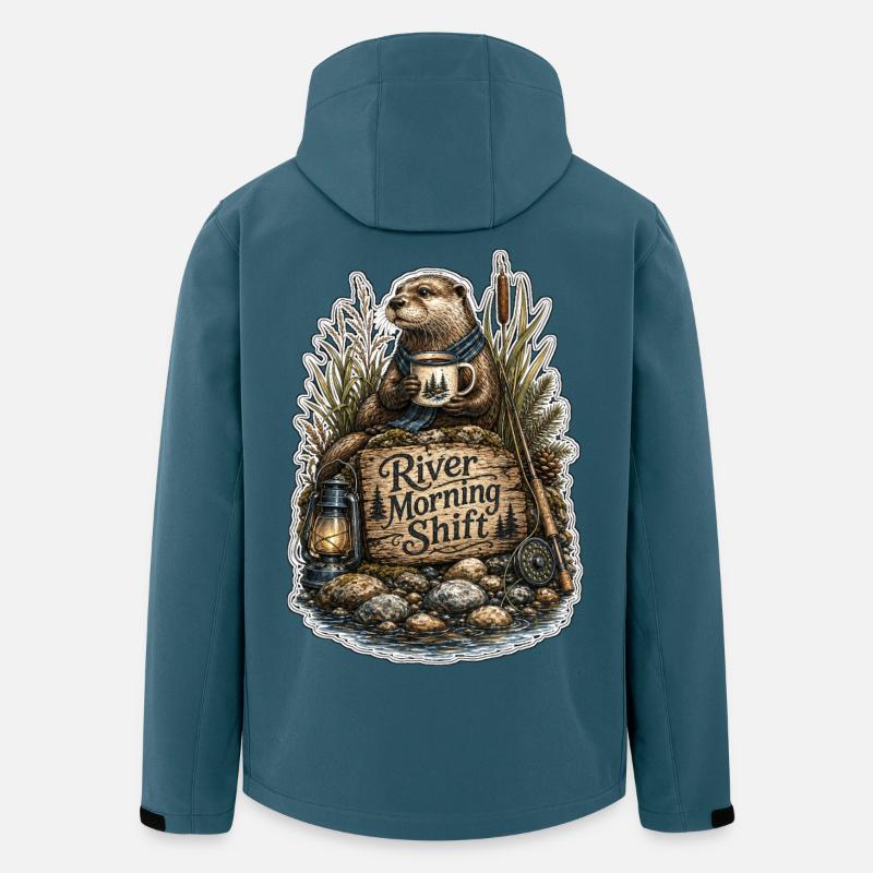River Morning Shift Otter - Men’s Recycled Softshell Jacket by Stanley/Stella - stargazer