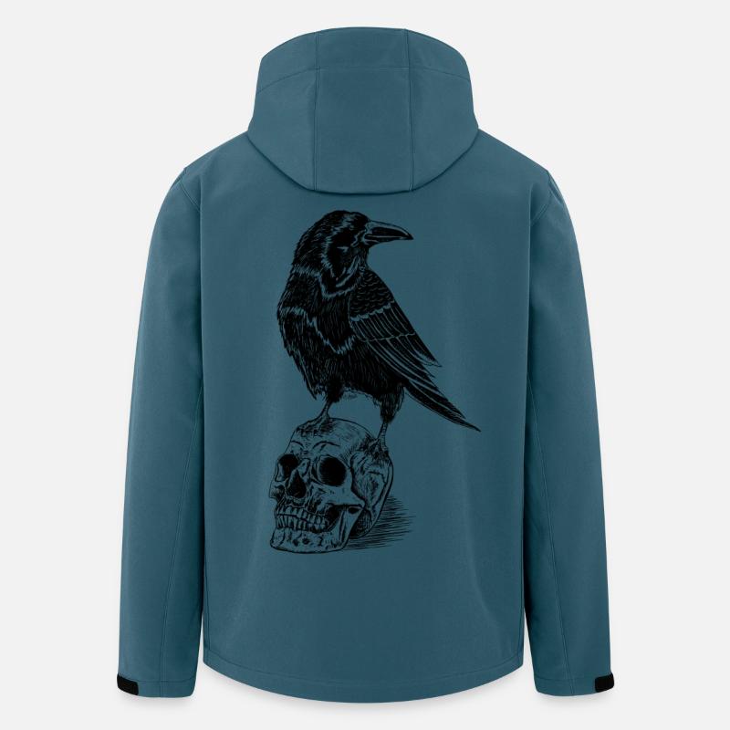 Raven and skull - Recycelte Männer Softshell-Jacke von Stanley/Stella - Dunkles Petrol